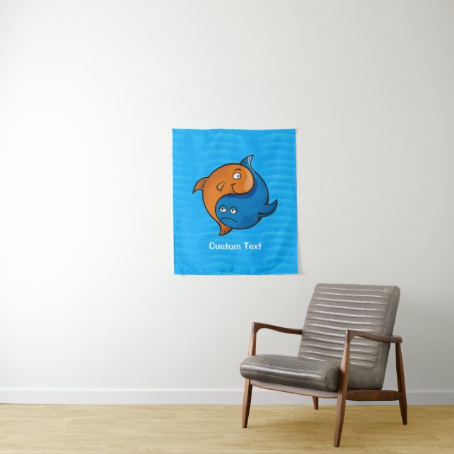 Tapete De Parede Yin Yang Fish Cartoon (In Situ)