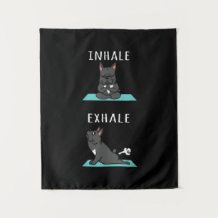 Tapete De Parede Yoga Inalar, Cão-Grande Francês, Exalar Presente