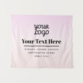 Tapete De Parede Your Logo & Text | Pink & Peach Ombre