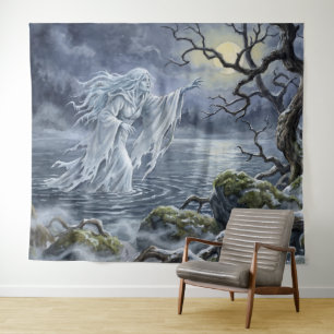 Tapete De Parede Yuki-onna Vagueando pelo Lago Congelado