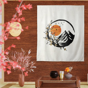 Tapete De Parede Zen Blossom: Serenidade do nascer do Sol