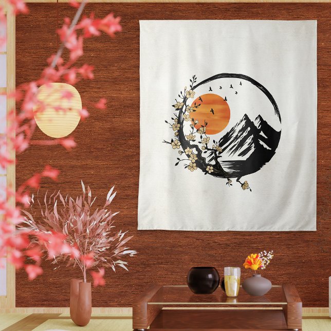 Tapete De Parede Zen Blossom: Serenidade do nascer do Sol (Criador carregado)