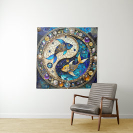Tapete De Parede Zodíaco - Peixes Yin e Yang