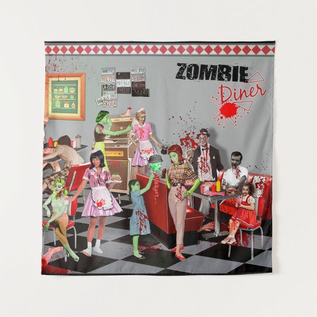 Tapete De Parede Zombie Diner (Frente)