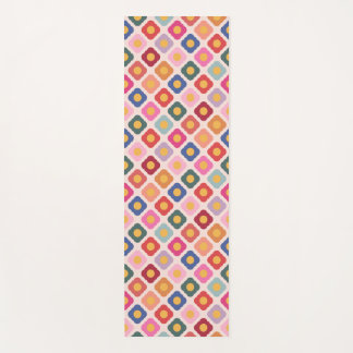 Tapete de Pilates Yoga Bem-Estar Floral Arte Folcl