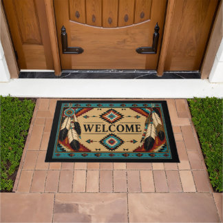Tapete de Porta Boho Nativo Americano