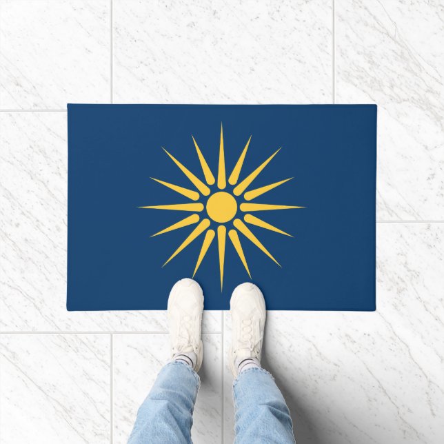Tapete de Porta com Bandeira da Macedônia, Grécia (Interior)