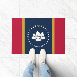 Tapete de Porta com Bandeira do Estado do Mississi