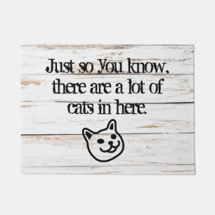 Tapete de Porta com Muitos Gatos