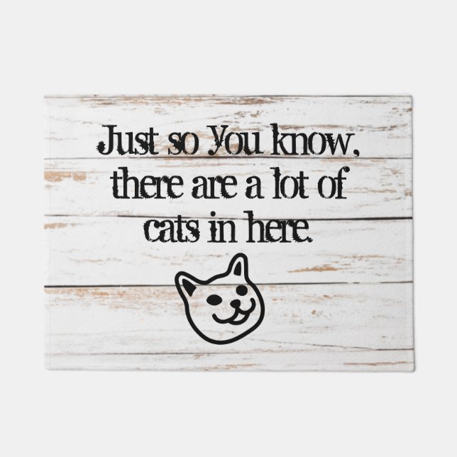 Tapete de Porta com Muitos Gatos (Frente)
