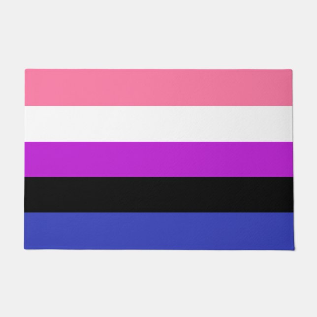 Tapete de Porta da Bandeira Genderfluid (Frente)