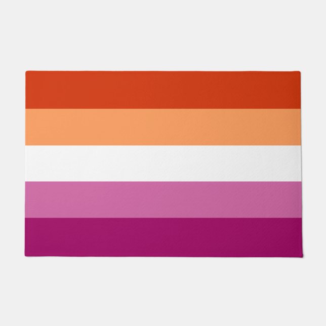 Tapete de Porta da Bandeira Lésbica (Frente)