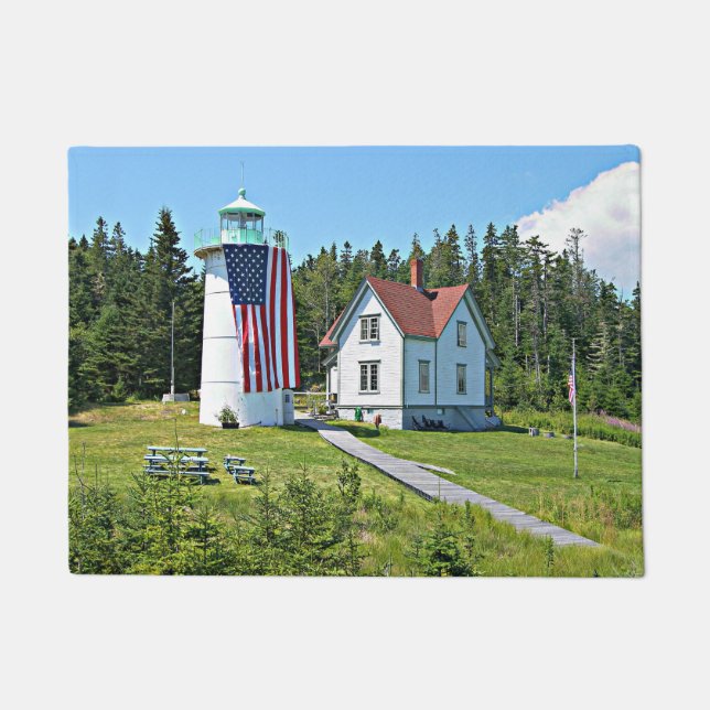 Tapete de Porta da Little River Lighthouse, Maine (Frente)