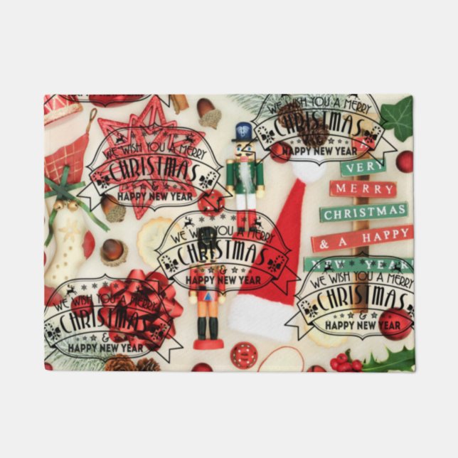 tapete de porta de Natal (Frente)