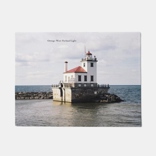 Tapete de porta do Oswego West Pierhead Light (Frente)