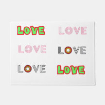 Tapete de porta LOVE estilo retrô