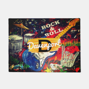 Tapete de Porta Monograma Rock & Roll