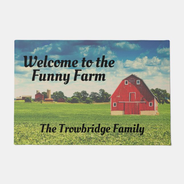 Tapete de Porta Personalizado Funny Farm (Frente)