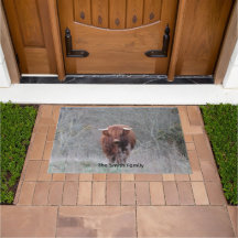 Tapete de Porta Personalizado Vaca das Terras Alta