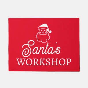 tapete de porta vermelha personalizado do workshop