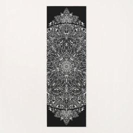 TAPETE DE YOGA アラベスク文様08ブラックXグレー