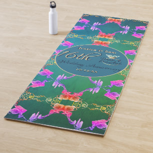 Tapete De Yoga 16.º Aniversário da Cera e da Flor de Estado