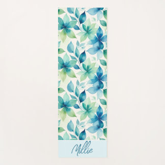 Tapete De Yoga 2-in-1 Double-Sided Floral Watercolor Yoga Mat