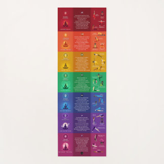 Tapete De Yoga 7 Chakra Yoga Poses & Affirmations Yoga Mat - 87 m