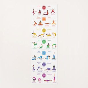 Tapete De Yoga 7 Chakras Yoga Poses Yoga Mat - 74 wbg