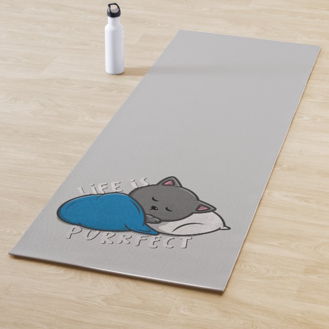 Tapete De Yoga A vida é perfeita - Gato adormecido (In Situ)