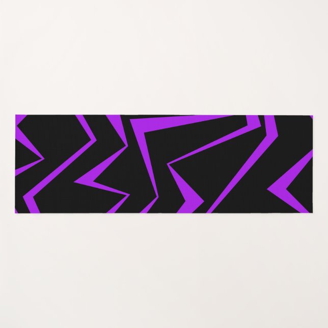Tapete De Yoga Abstract, bold, vibrant geometric zigzag pattern (Frente (Horizontal))