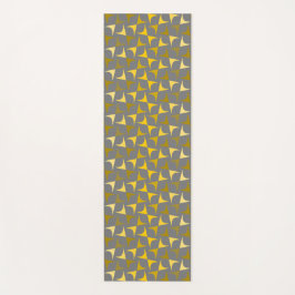 Tapete De Yoga Abstrato, amarelo-padrão e cinza