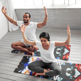 Tapete De Yoga abstrato aztec