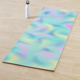 Tapete De Yoga Abstrato Blurred Bonito Pastel Swirls Padrão Yoga