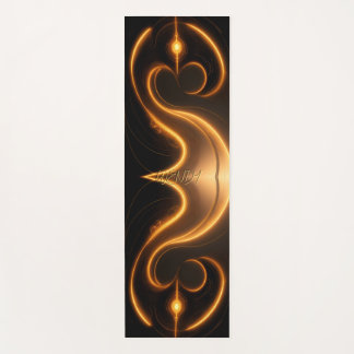 Tapete De Yoga Abstrato brilhante ouro