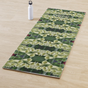 Tapete De Yoga Abstrato de Flor de Foxglove personalizado
