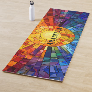 Tapete De Yoga Abstrato Geométrico Sunshine Yoga Mat