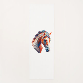 Tapete De Yoga Abstrato Horse Art A Colorida Twist on Wildlife Im