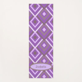 Tapete De Yoga Abstrato Moderno Roxo Personalizado