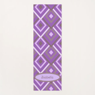 Tapete De Yoga Abstrato Moderno Roxo Personalizado
