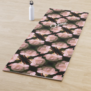 Tapete De Yoga Abstrato Personalizado para Colírio Rosa Branco