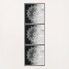 Tapete De Yoga Abstrato preto personalizado Zen Mandala