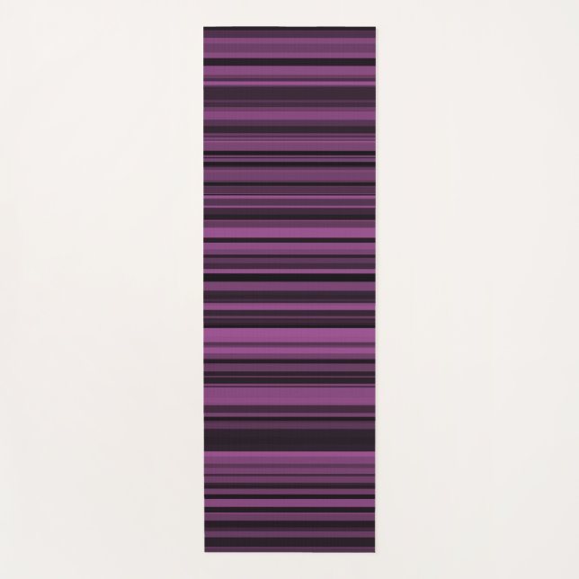 Tapete De Yoga Abstrato Purple Black Stripes (Frente)