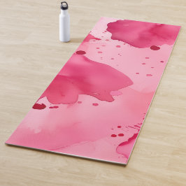 Tapete De Yoga Abstrato Rosa sobre Rosa
