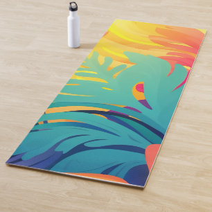 Tapete de Yoga Abstrato Sereno – Fluxo Ecológico