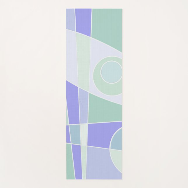 Tapete De Yoga Abstrato Surfing Purple Green Yoga Mat (Frente)