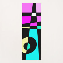 Abstrato Surfing Turquoise Hot Pink Amarelo Amarel