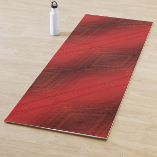 Tapete De Yoga Aceitação Padrão de Boho Eclético Vermelho