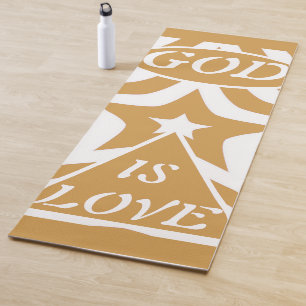 Tapete De Yoga Achempong God Is Love Star Aztec Dourado e present