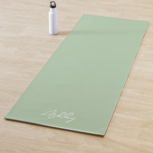 Tapete De Yoga Adicione seu nome moderno Zanah Green